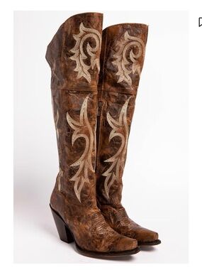 DAN POST WOMEN'S JILTED KNEE HIGH WESTERN BOOTS